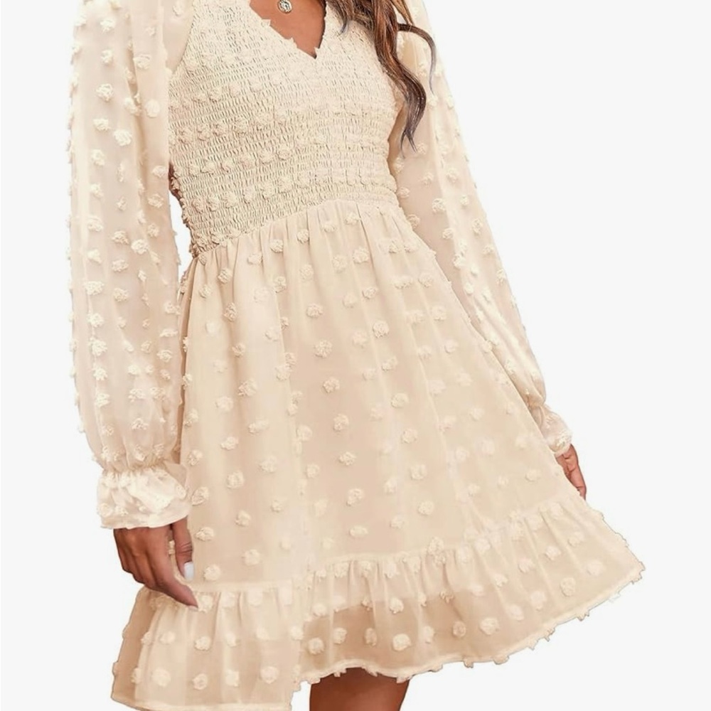 BTFBM Cream Polka Dot Dress - Picture 2 of 10
